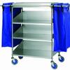 Carro Housekeeping Inox 4 Estantes e 2 Sacos